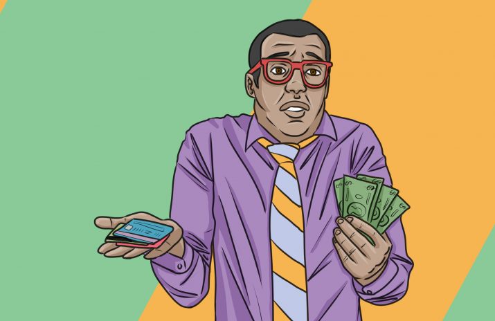 Cash vs. Credit Card: Is Cash Only the Way to Go? Cash vs. Credit Card: Is Cash Only the Way to Go? | Art by Jonan Everett