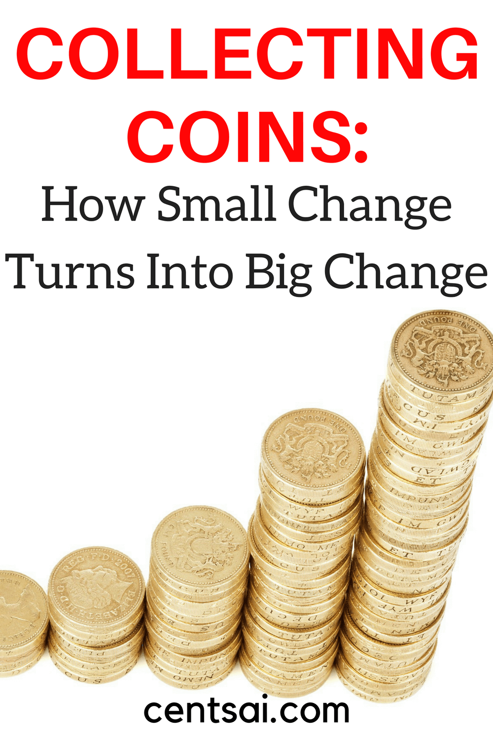 Collecting Coins: How Small Change Turns Into Big Change. If you want real change, start funneling it into glass jars. You'd be amazed at how much you can save by holding onto your spare change.