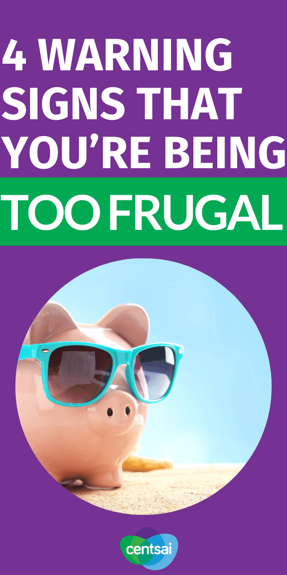 Trying to find deals on things you need is admirable. But do you find yourself driving five towns over to save five cents on groceries? Learn to recognize signs that you're being too frugal before you start wearing paper bags just to save money. #CentSai #frugalliving #frugallivingtips #frugal #frugaltips