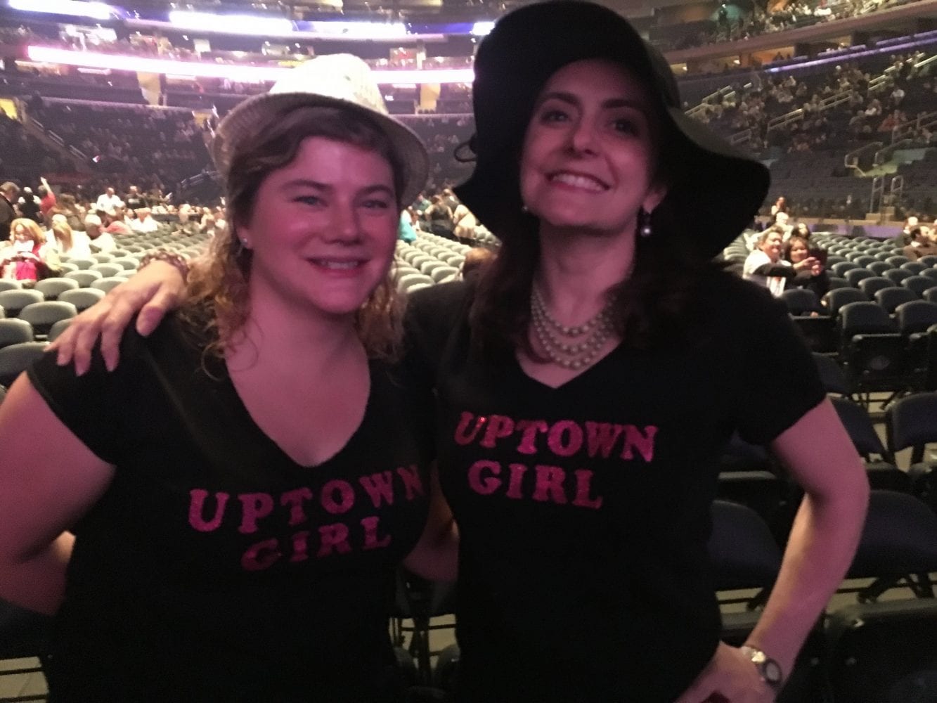How to Find Cheap Concert Tickets: My Billy Joel Experience - Pia and Leslie in Uptown Girl garb