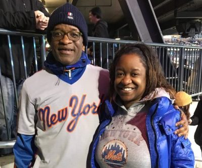 Kayla Nathaniel and her dad at a New York Mets game | Money lessons my father taught me