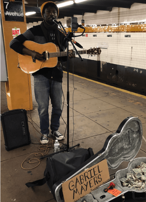 NYC Subway Performers: Gabriel Mayers, photo by Doria Lavagnino