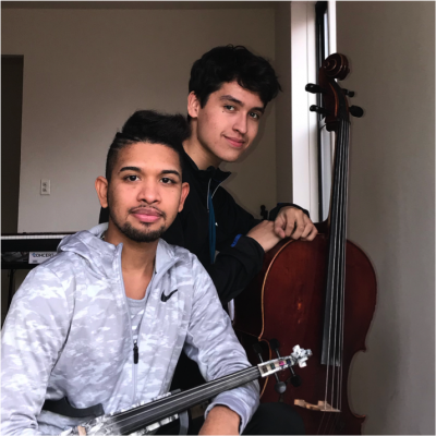 NYC subway performers Wuilly Arteaga (left) and David Hincapie