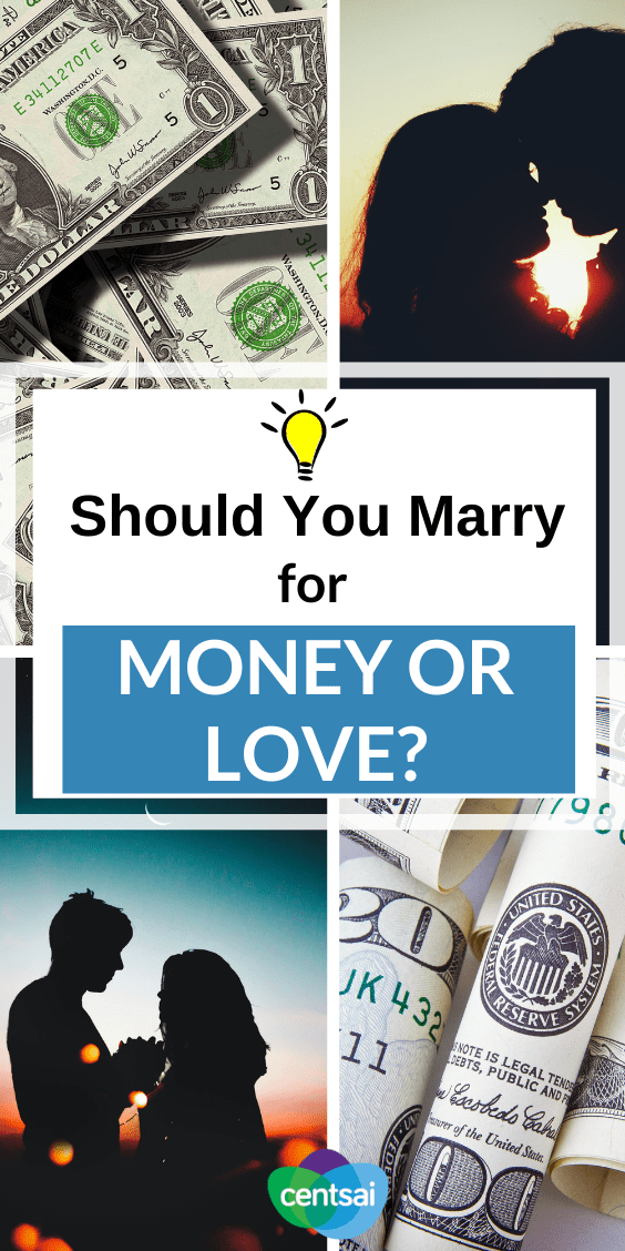Marrying rich gets a bad rap these days. Is that reputation deserved? Should you marry for money or love? Check out one woman's take on the subject. #Love #relationship #CentSai