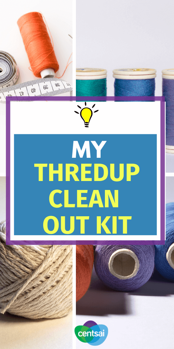 Do you have tons of old clothes you want to get rid of? Check out how the ThredUP Clean Out Kit compares to traditional thrift stores. #review #CentSai #Threadup #Cleanout #Frugaltips