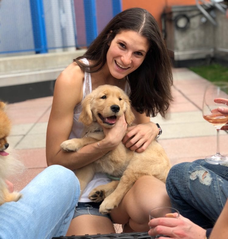 Lindsay Albala with her dog Madison (How much do pets cost?/How much do millennials spend on pets?)