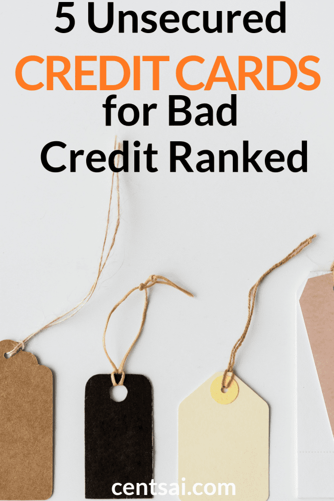 5 Unsecured Credit Cards for Bad Credit Ranked. So you’re broke, and in desperate need to rebuild your damaged credit. We’ve got the best credit cards for bad credit right here. #CreditCardsBlogs #FinancialHardshipBlogs #InsufficientFunds