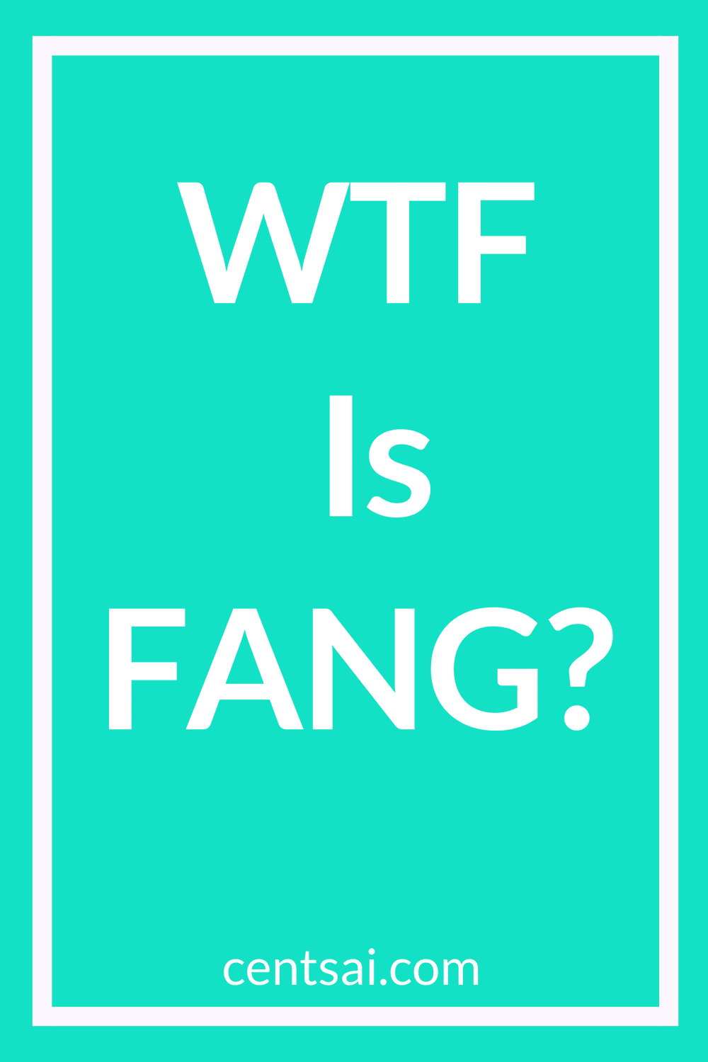 WTF Is FANG? What is FANG? No, it's not a club for vampires. But the investment opportunity excites many tech geeks. Join the club and learn all about it. #investment