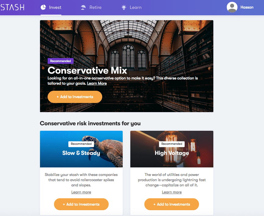 best financial apps: Stash Invest