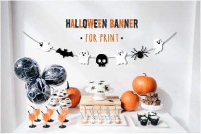 27 Cheap Halloween Party Ideas for Under $27: Printable Halloween banners