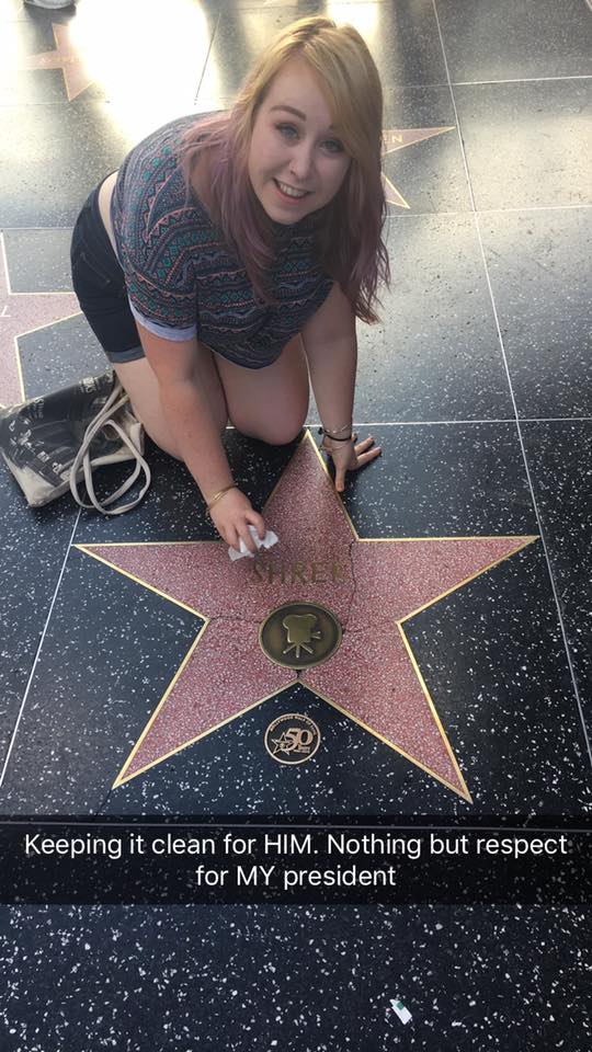 Free things to do in L.A.: Kelly Meehan Brown honors Shrek on the Hollywood Walk of Fame