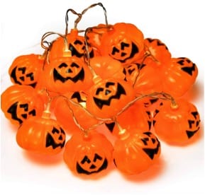27 Cheap Halloween Party Ideas for Under $27: Pumpkin lights