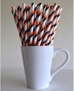 27 Cheap Halloween Party Ideas for Under $27: Striped Halloween straws