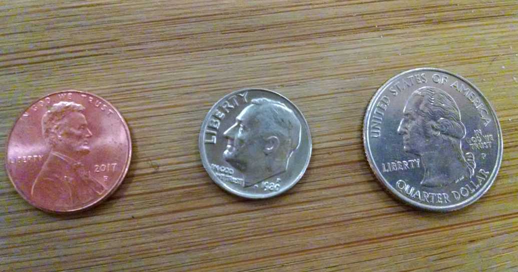 How to Deal With the Effects of Inflation in Retirement Planning | Photo of a penny, dime, and quarter lined up in a row | Photo by Evan Sachs