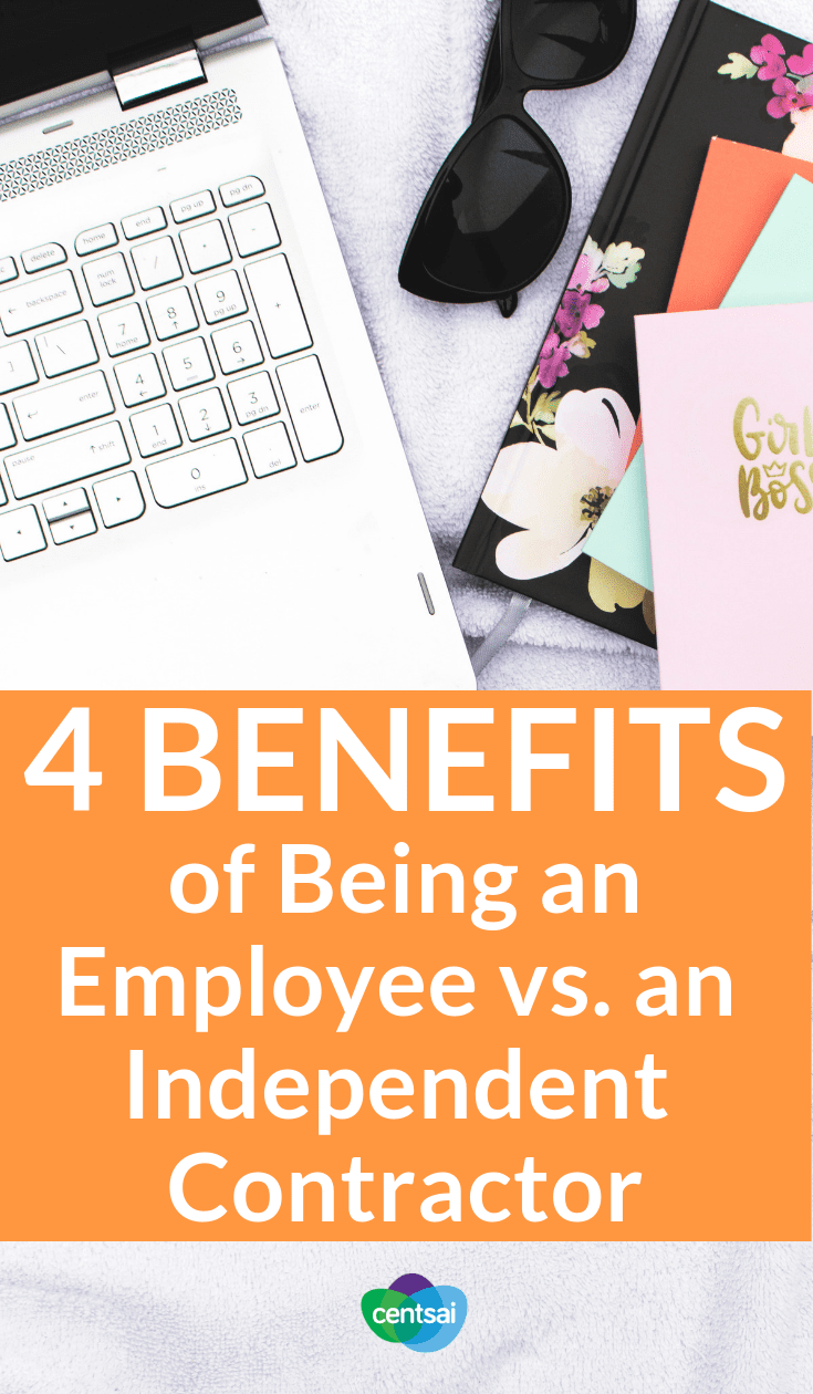 4 Benefits of Being an Employee vs. an Independent Contractor. Everybody raves about freelancing, so why work full-time? Check out the benefits of being an employee vs. an independent contractor. #employee #independentcontractor #freelance #career