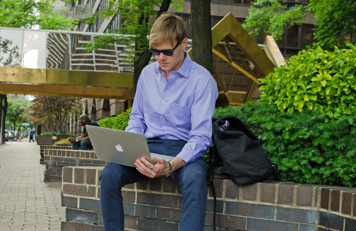 5 Employee Perks That You’re Sure to Love 5 Employee Perks That You’re Sure to Love | Photo of man in a dress shirt working on his laptop outside | Photo by Eric Strausman