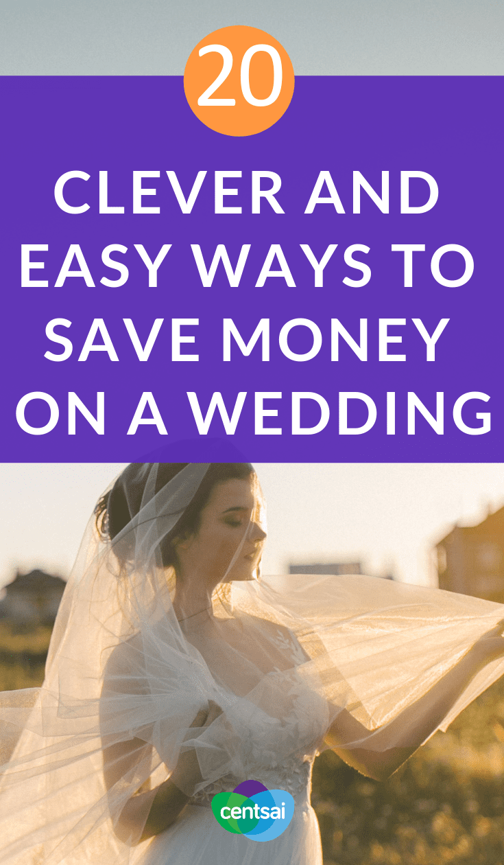 20 Clever and Easy Ways to Save Money on a Wedding. What does your #weddingbudget look like, and is that number worth it for you? Check out these top ways to save money on a #wedding #savemoney #frugaltips #savingtips #weddingtips #frugaltips