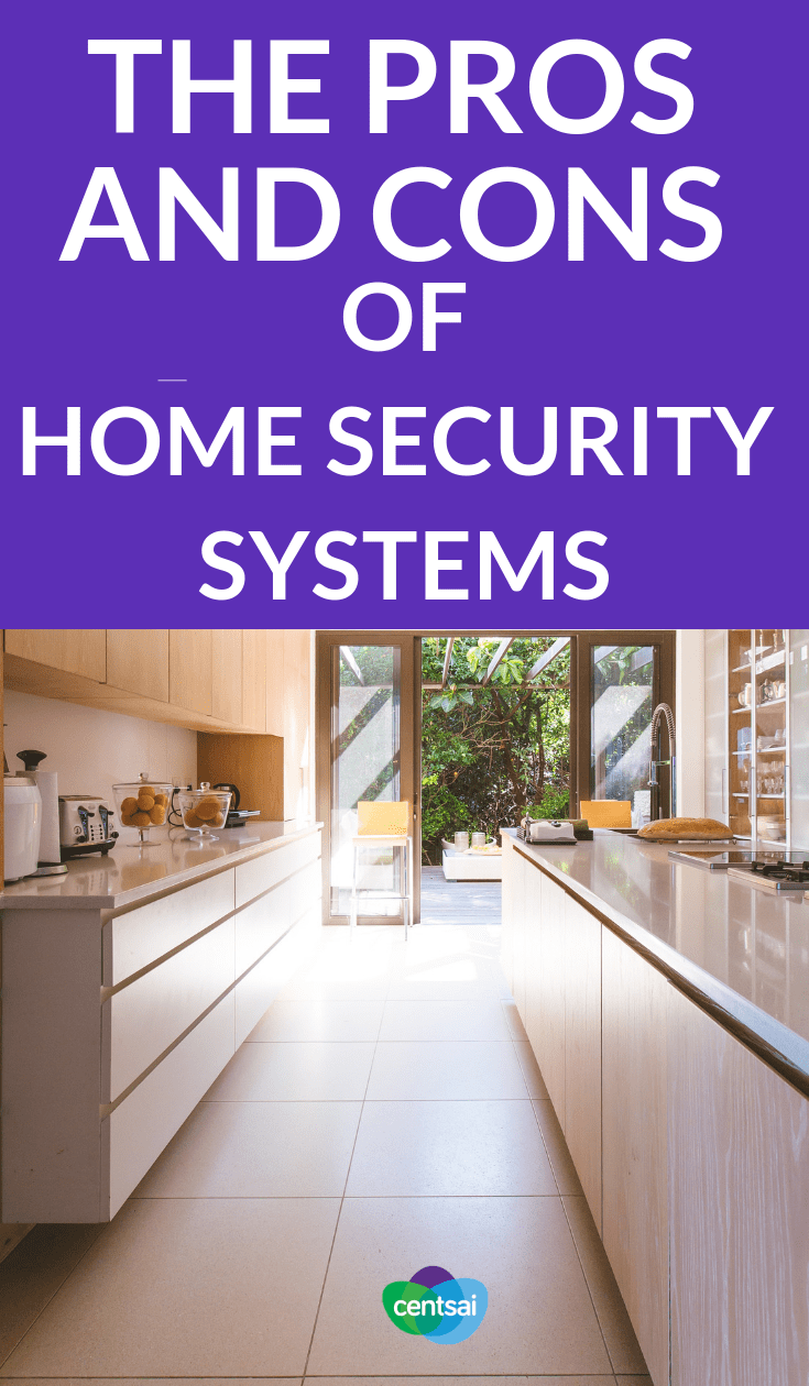 The Pros and Cons of Home Security Systems. Is your house adequately protected from theft? Check out the pros and cons of home security systems to see if they're right for you. #homesecyrity #houseimprovement