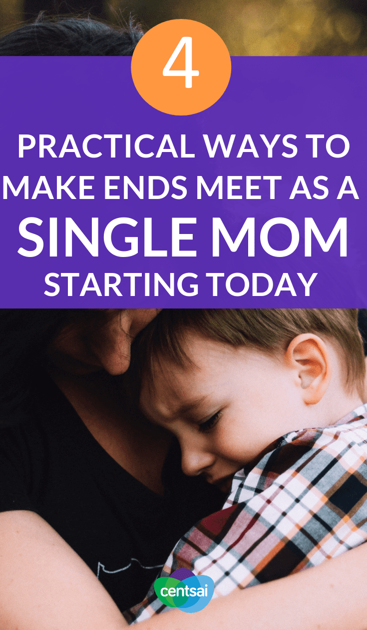 4 Practical Ways to Make Ends Meet as a #SingleMom Starting Today. Single parenting can be tough, but don't let stereotypes define you. Learn how to survive #financially as a single mom and make ends meet. #savingtips #savingmoneytips #personalfinance #personalfinancetips #financialindependence