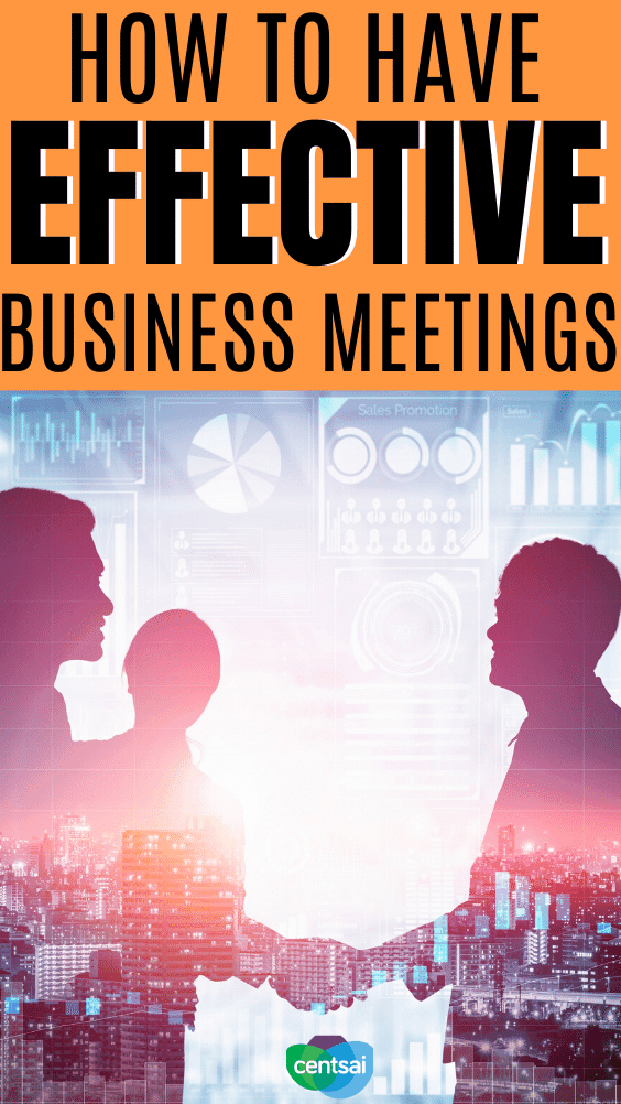 How to Have Effective Business Meetings. In the modern business world, it is important to run effective meetings to ensure that your business can run smoothly. If you want your meeting to be effective, make sure it serves a purpose and has an agenda. If there’s no purpose, I agree with Seth Godin: Cancel it. Here's how to do it. #CentSai #entrepreneurship #entrepreneurideas #entrepreneurideasstartups